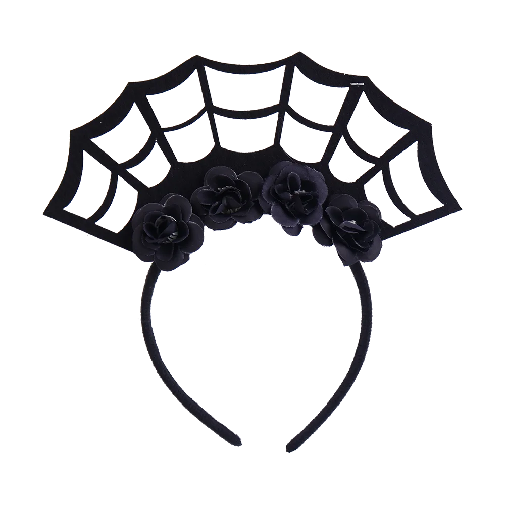 Halloween & Day of the Dead Black Feathers Tinsel Spider Bat Tentacles Boppers Halloween Party Headband Celebration Spider Web Headband Costume Accessories