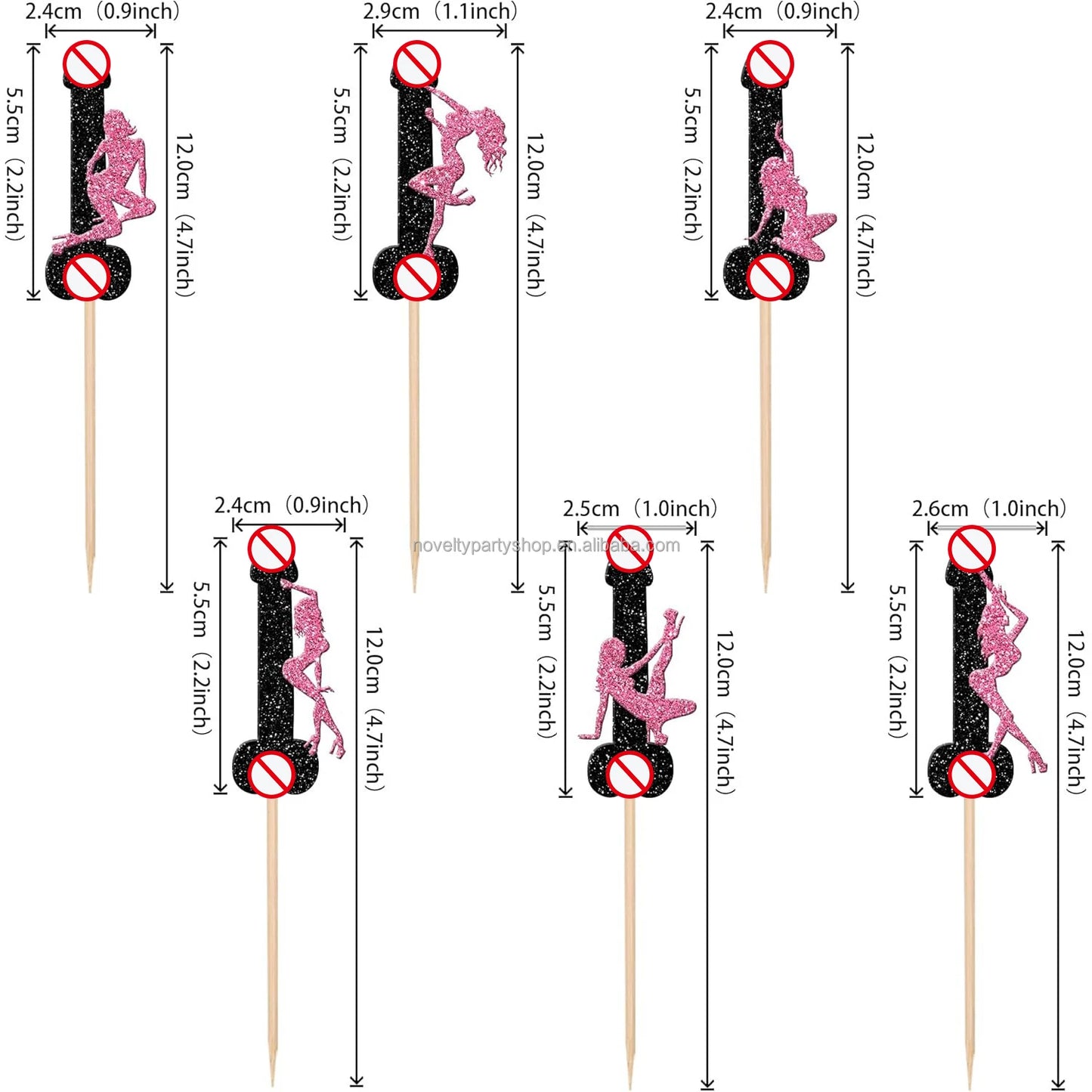 Bachelorette Party 1 Pole Dance Girl Cupcake Ingredients Flash Bachelorette Party Cupcake Pick Pole Dance Cupcake Decorations