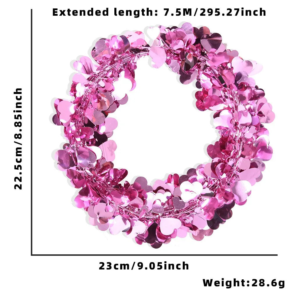 Wedding Party 0 Personalized Love Hanging Wreath Decoration Wedding Party Door Decoration Heart Wire Wreath