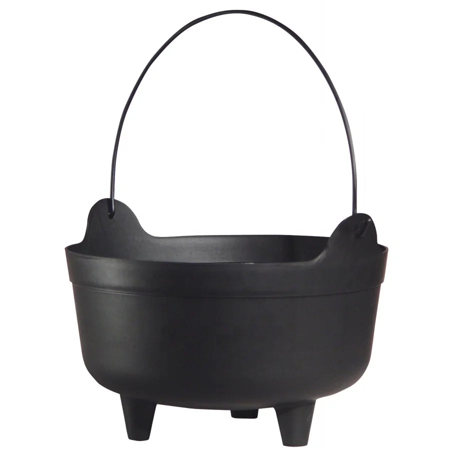Halloween & Day of the Dead Dutch Kettle Cauldron 14 Inch Black Plastic Cauldron Hall Dutch Kettle