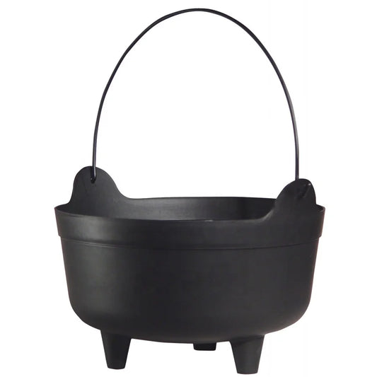 Halloween & Day of the Dead Dutch Kettle Cauldron 14 Inch Black Plastic Cauldron Hall Dutch Kettle