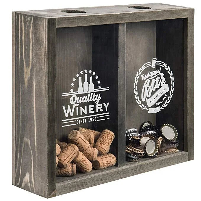 Wooden Crafts, Custom Shadow Boxes Wooden Wall Mounted Wine Bottles and Wine Cork Racks