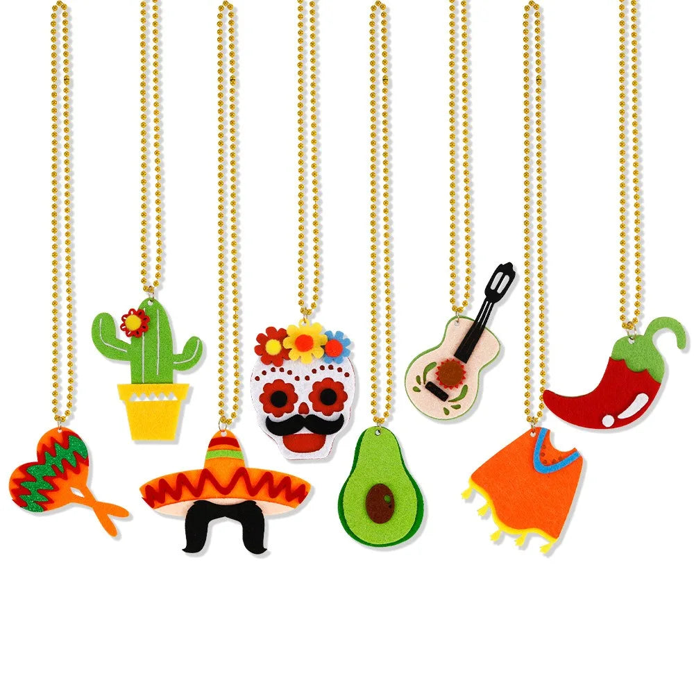 Mexican Carnival Beads Necklace Cinco De Mayo Necklace Beads Mexican Party Accessories