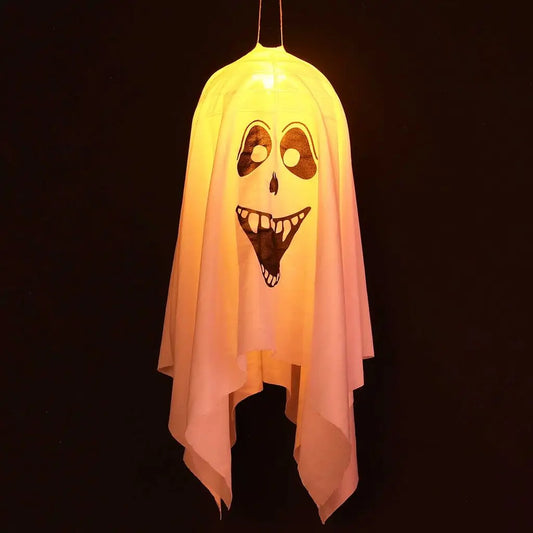 Decoração de Halloween e Dia da Morte, Luzes Penduradas para Halloween, Luzes Penduradas para Halloween, Fantasmas Voadores Brancos, 45cm, Jardins, Casas, Decoração para Festa 