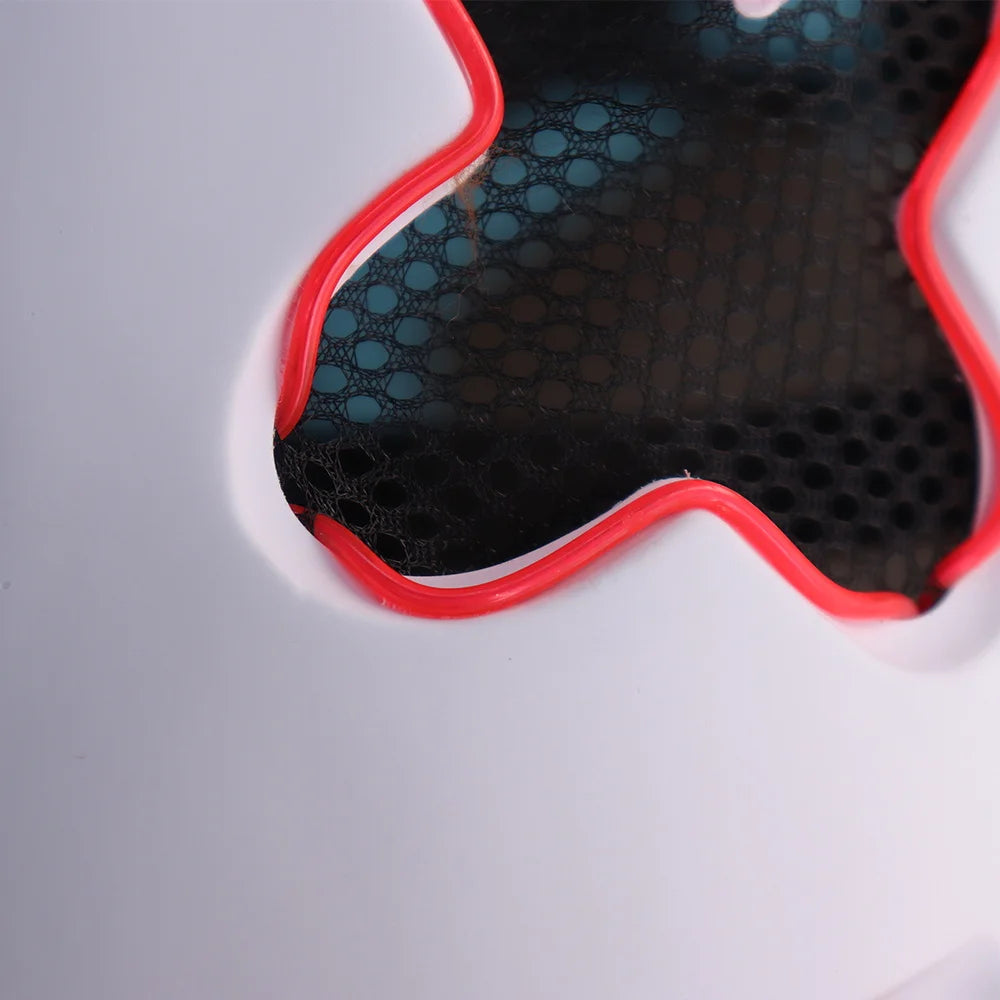 Halloween & Death Daylight Diode Funny Wire Silk Cute Cartoon Marshmallow Carnival Halloween Cosplay Theme Party Novelty Halloween PVC Glow Party Mask