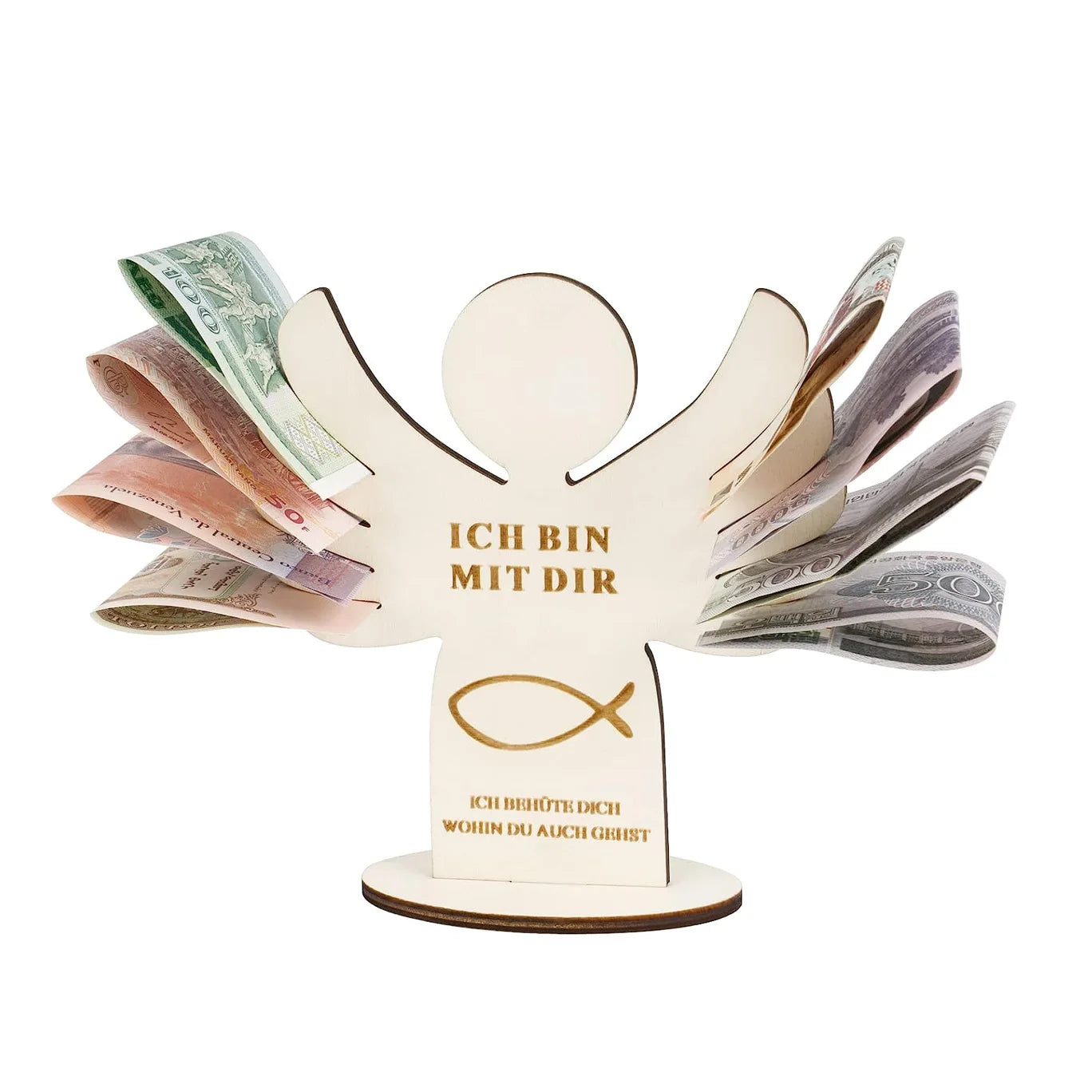 1 wedding party, hot selling angel creative birthday gift wooden money gift christening money gift girls corner