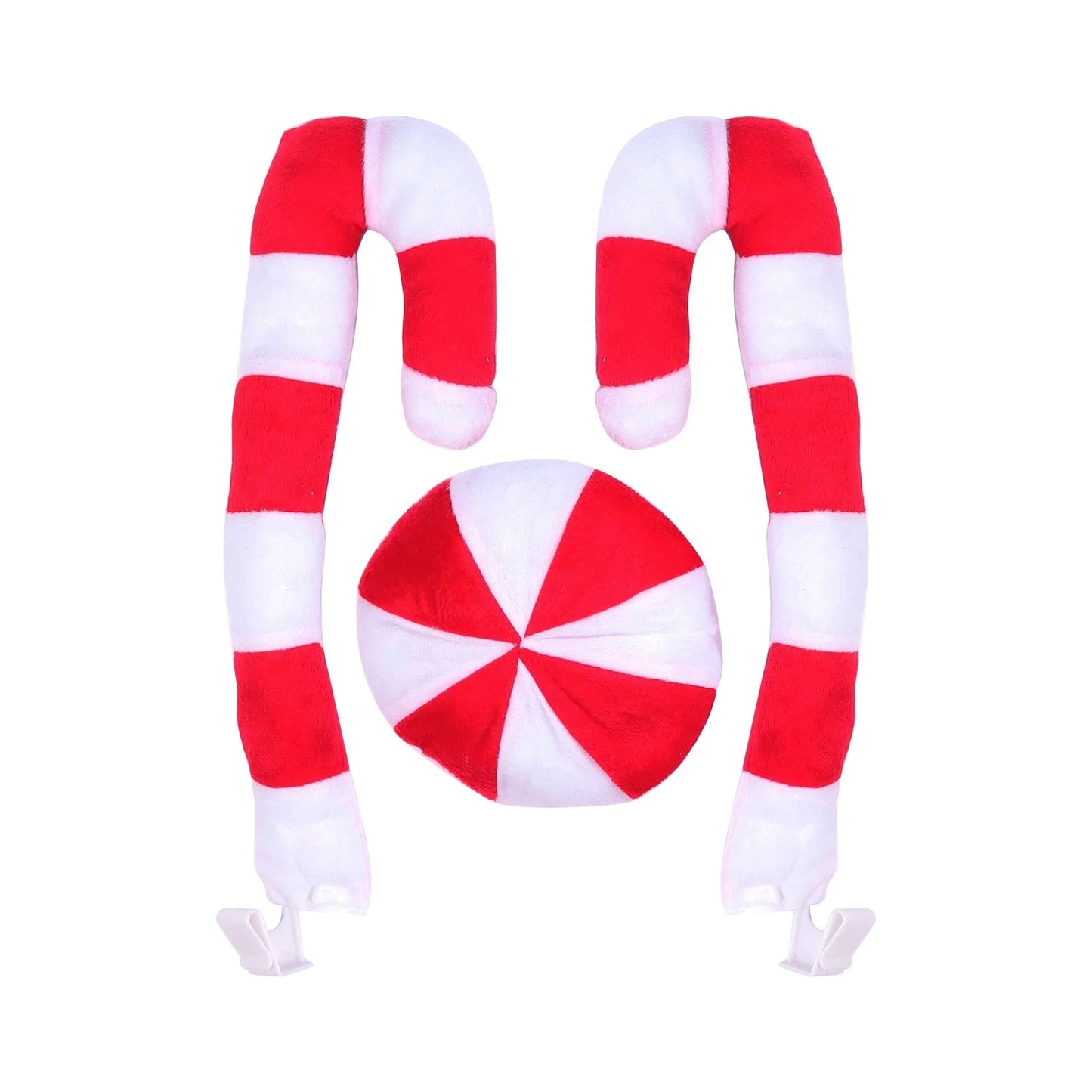 Christmas car decorations candy cane antlers nose car decorations christmas car costumes windows antlers santa hat with smiley face