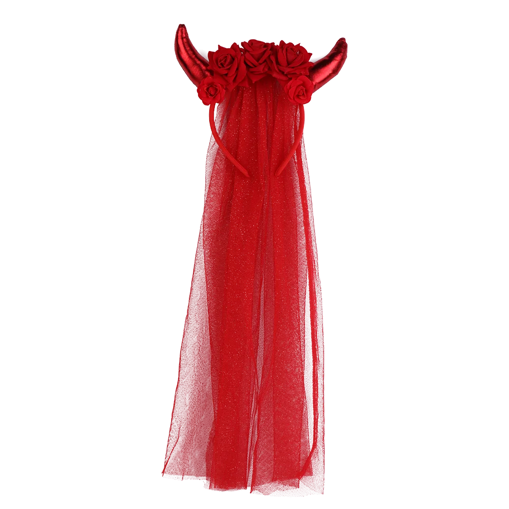 Halloween & Day of the Dead Custom Cosplay Demon Horn Band Halloween Hair Accessories Demon Horn Band