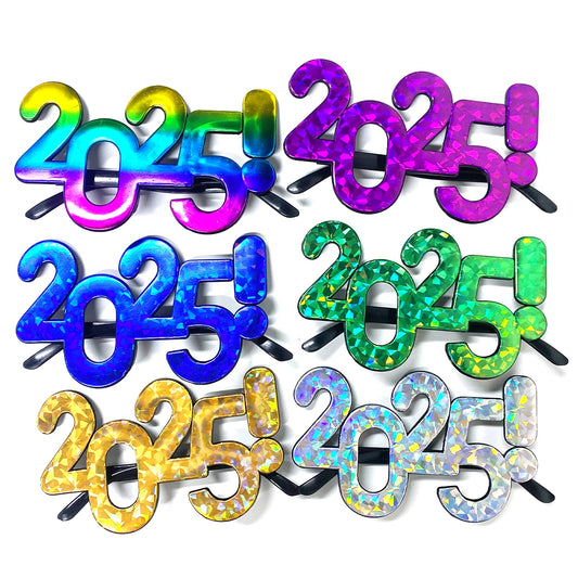 Happy New Year's Eve Glasses Fancy New Year's Party Glasses flash, and the delivery will automatically adjust the latest number of years.