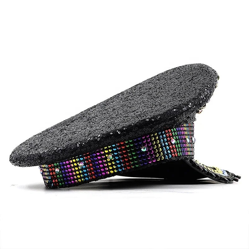 Birthday Party Custom Design Birthday Luxury Hat Captain Rhinestone Hat No. 30 Pearlescent Party Hat