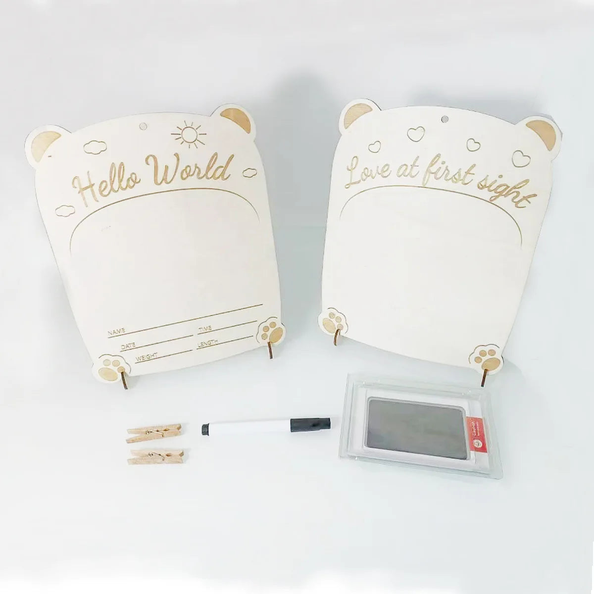 Halloween & Day of the Dead Photo Showcase 12 Months Baby Photo Frame 1st Birthday Nursery Decoration Wooden Board Baby First Year Photo Frame Milestone Board