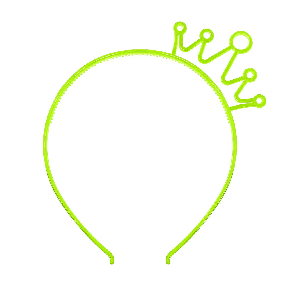 Birthday Party 2 Wholesale Birthday Party Decoration Candy Color Lighting Headband Plastic Crown Tiara