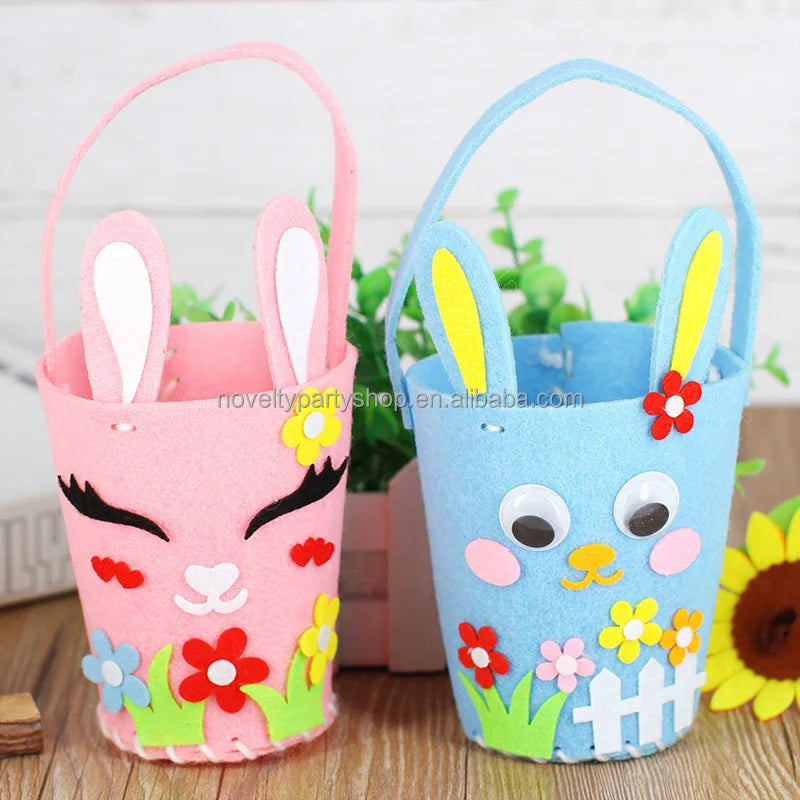 Easter and Thanksgiving 3 Novelty Diy Felt Tote Bag Easter Decoration Party Portable Home Gift Supplies Storage