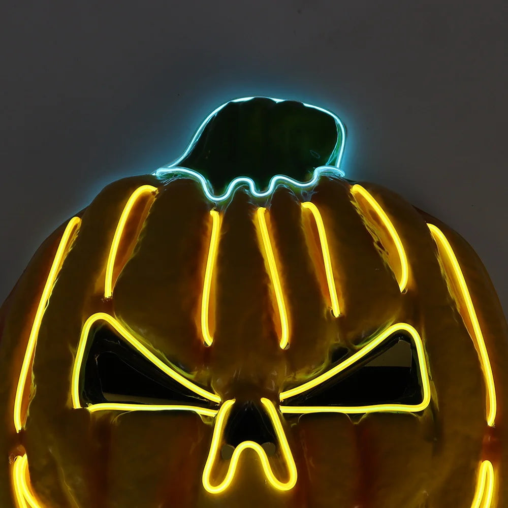 Halloween & Death Day Inventory Halloween Decorations Pumpkin Masks Led Halloween Pumpkin Neon Party Masks Mask Ball Halloween Pumpkin Masks