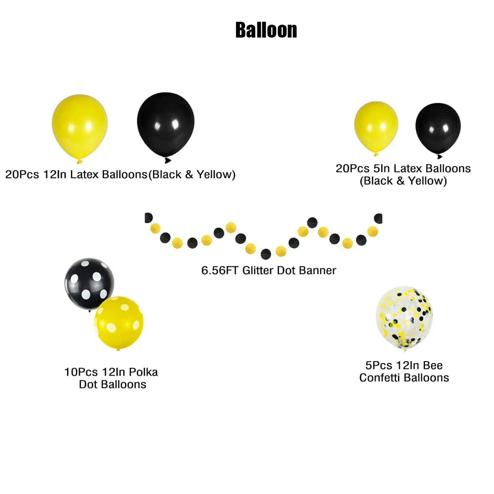Birthday Party 2 Bee Party Decoration Baby Shower Honey Birthday Party Supplies Bumblebee Balloon Wreath Kit Bee Balloon Chain Decoration