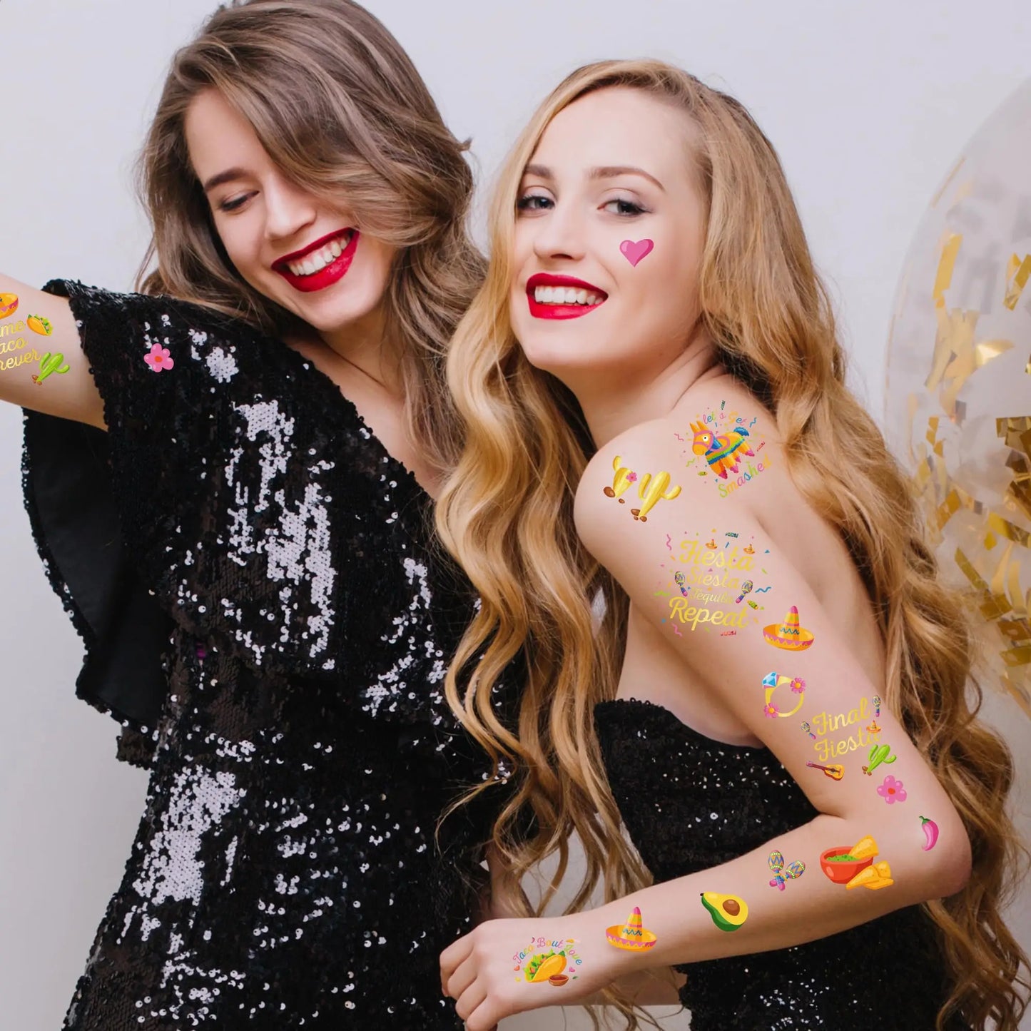 Birthday Party, Final Carnival Single Tattoo - 66 Yellow Bach Party Ornaments Nacho Average Bridal Party Ornaments