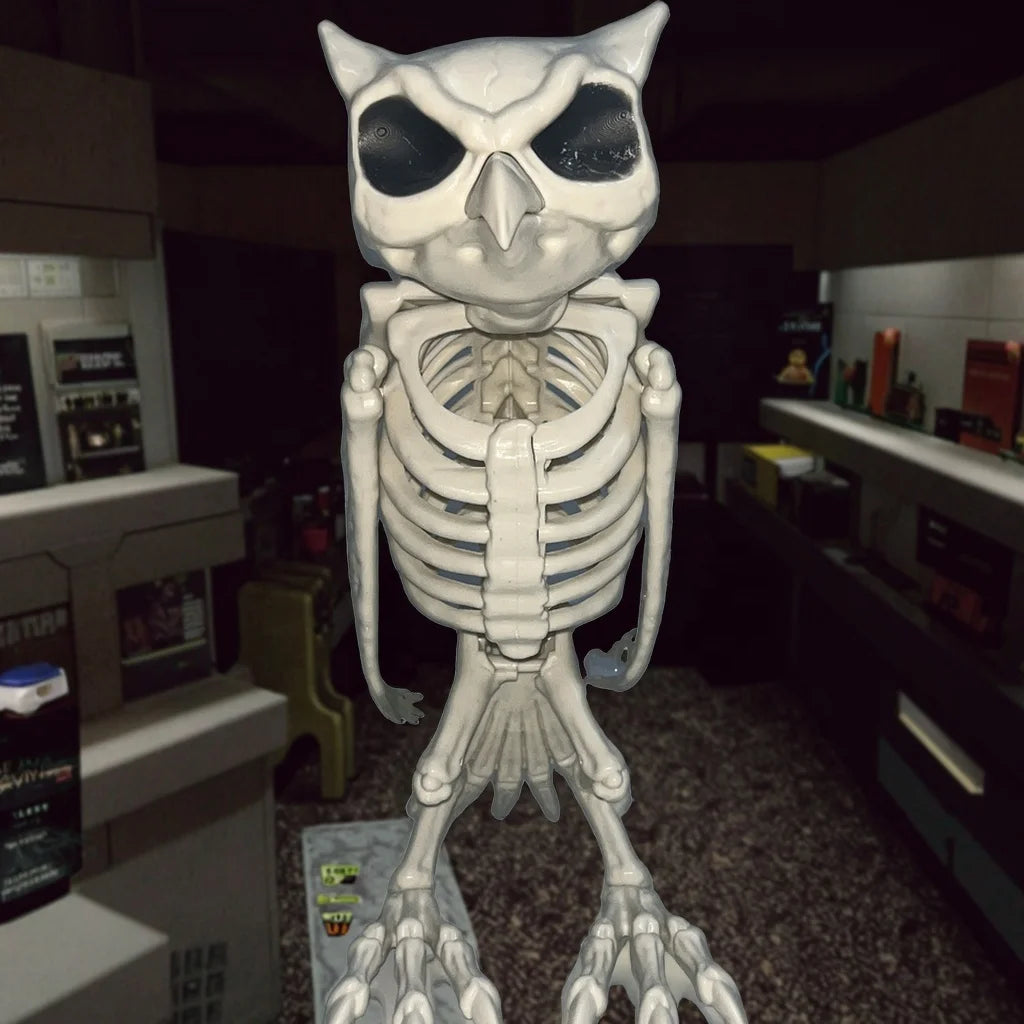 Halloween & Day of the Dead, Creative Halloween Animals Skull Owl Model Props Halloween Party Decorations