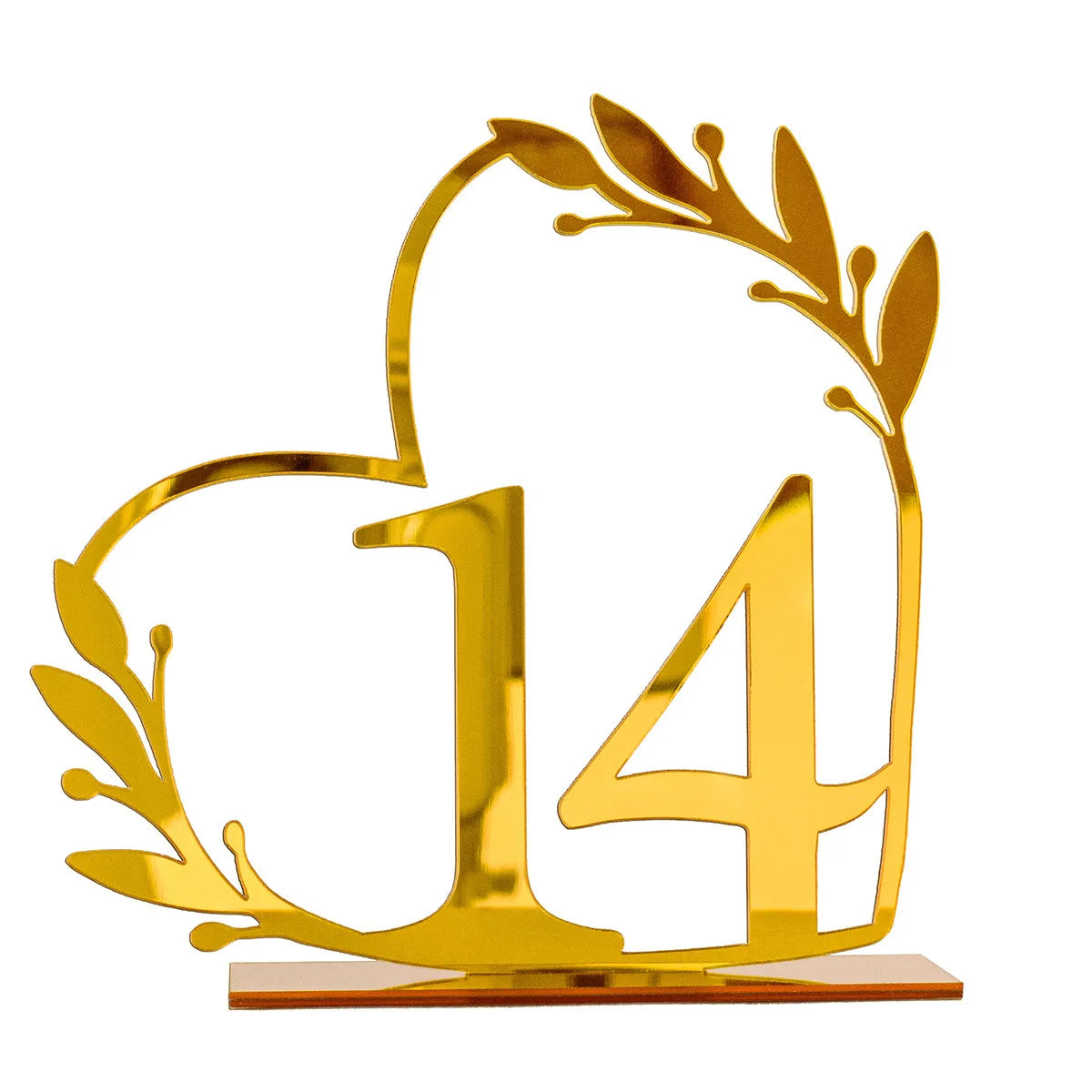 1 wedding party, gold acrylic 3D DIY mirror display stand home decoration wedding table signage location card