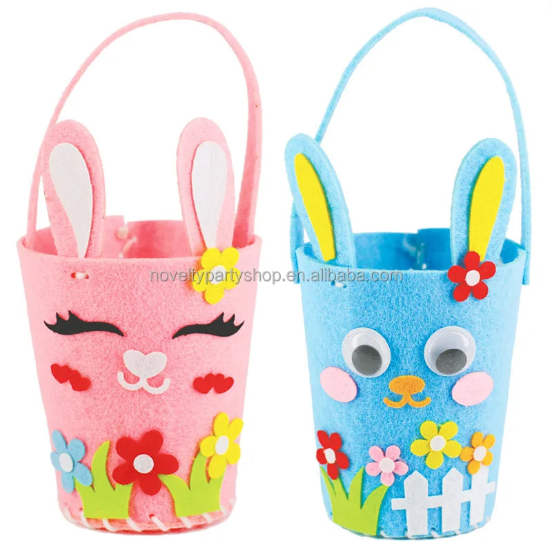 Easter and Thanksgiving 3 Novelty Diy Felt Tote Bag Easter Decoration Party Portable Home Gift Supplies Storage