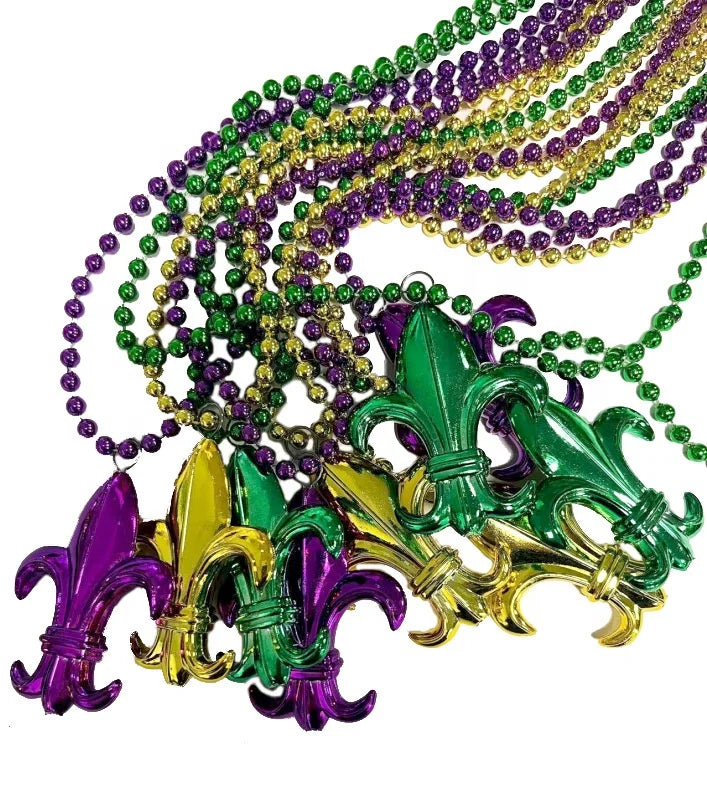 Carnaval Carnival Celebration Bead Necklace Various Metallic Bead Necklace 46 Inch Giant Ball Bead Necklace
