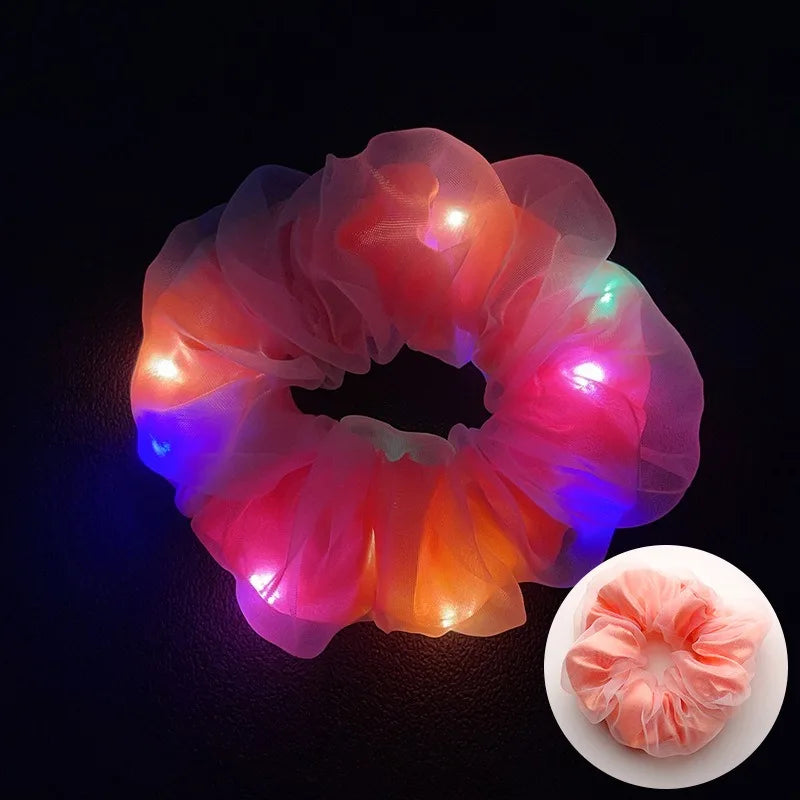 Bachelor Party 1 Novelty Light Up Clockwork Elastic Mesh Headband Girls Silk Clockwork Accessories Light Emitting Diode Party Supplies