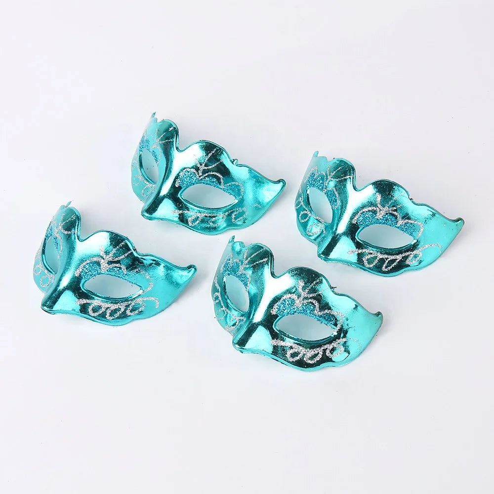 Mini Party Mask Plastic Magnet Mask Christmas Decoration and Cup Logo Miniature Masquerade Mask