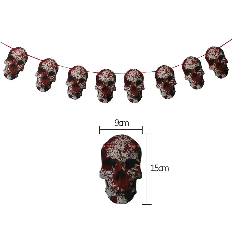 Halloween & Day of the Dead Halloween Themed Party Ornaments Various Styles Horror Paper Pendants Decorative Banners