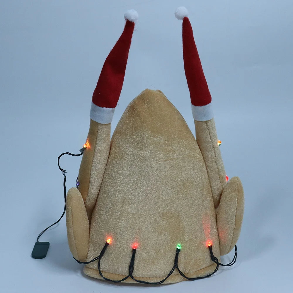 Halloween e Dia dos Mortos Novo Chapéu de Peru Decoração de Ação de Graças Fantasia de Peru de Halloween Cosplay Chapéu Engraçado Acessórios para Fantasia Chapéu de Peru de Ação de Graças 