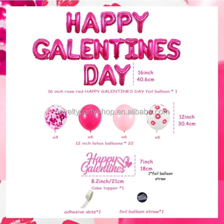 Wedding Party 0 Gallentin Day Party Decorations Happy Gallentin Day Banner Balloons Happy Gallentin Day Balloons