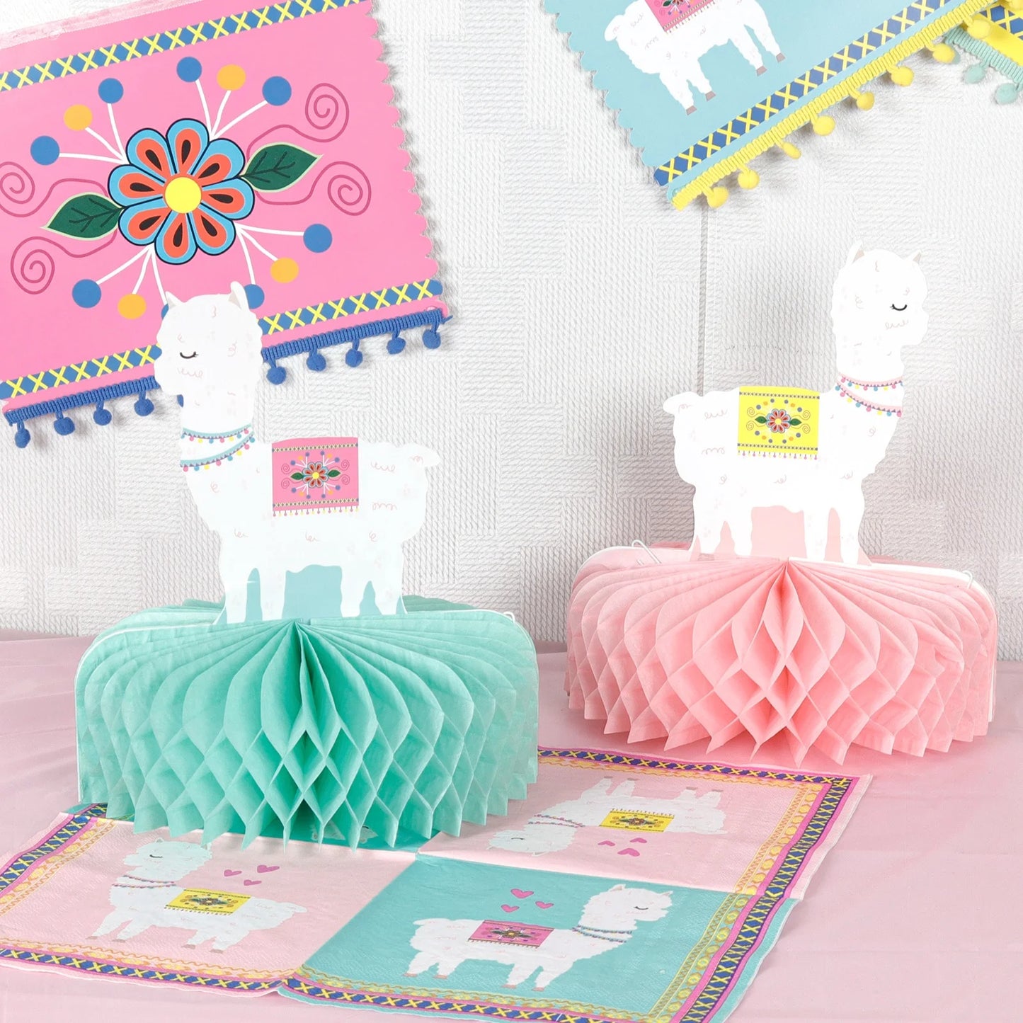 Birthday Party 2 Llama Birthday Party Supplies Front String Camel Themed Flags Birthday Party Supplies 8 Llama Party Supplies Set