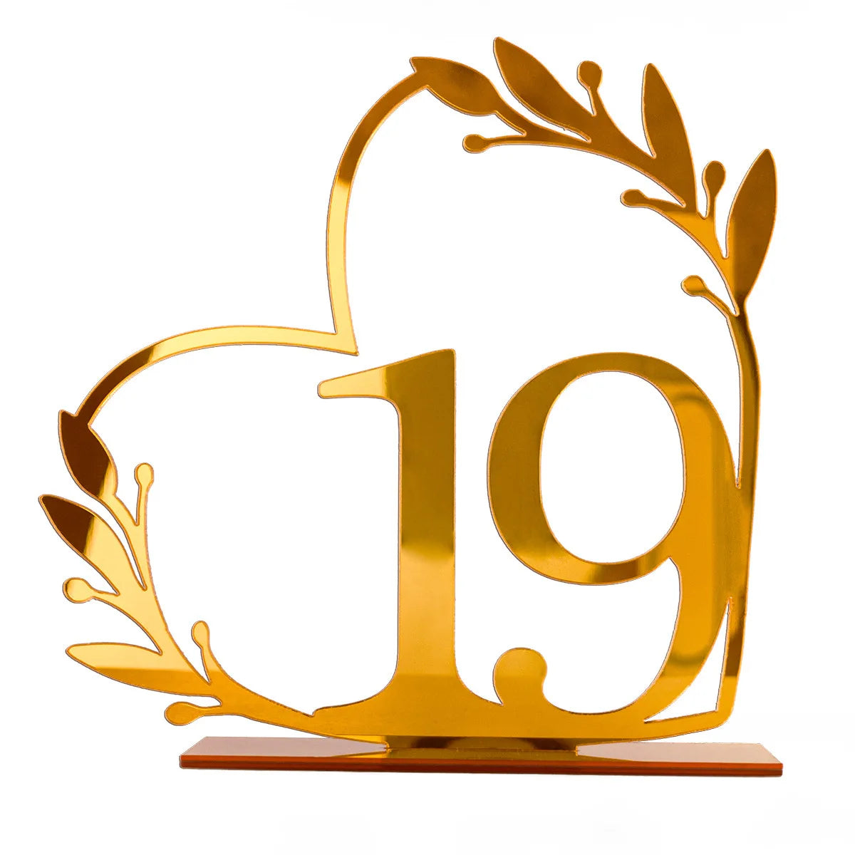 1 wedding party, gold acrylic 3D DIY mirror display stand home decoration wedding table signage location card