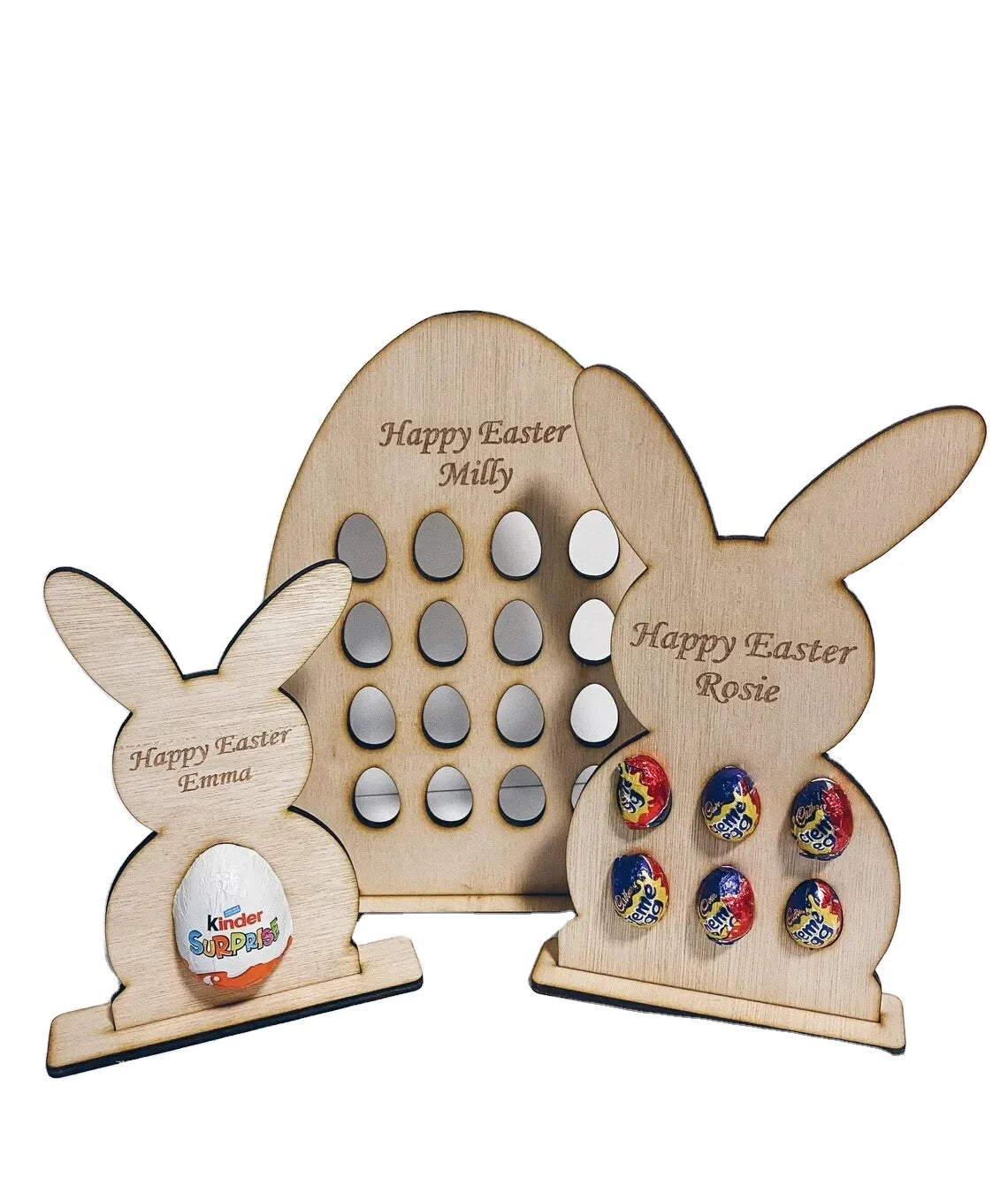 Easter and Thanksgiving 3 Cute Mini Egg Holder Easter Wooden Rabbit Shape Table Holder House Decoration Easter Table Decoration