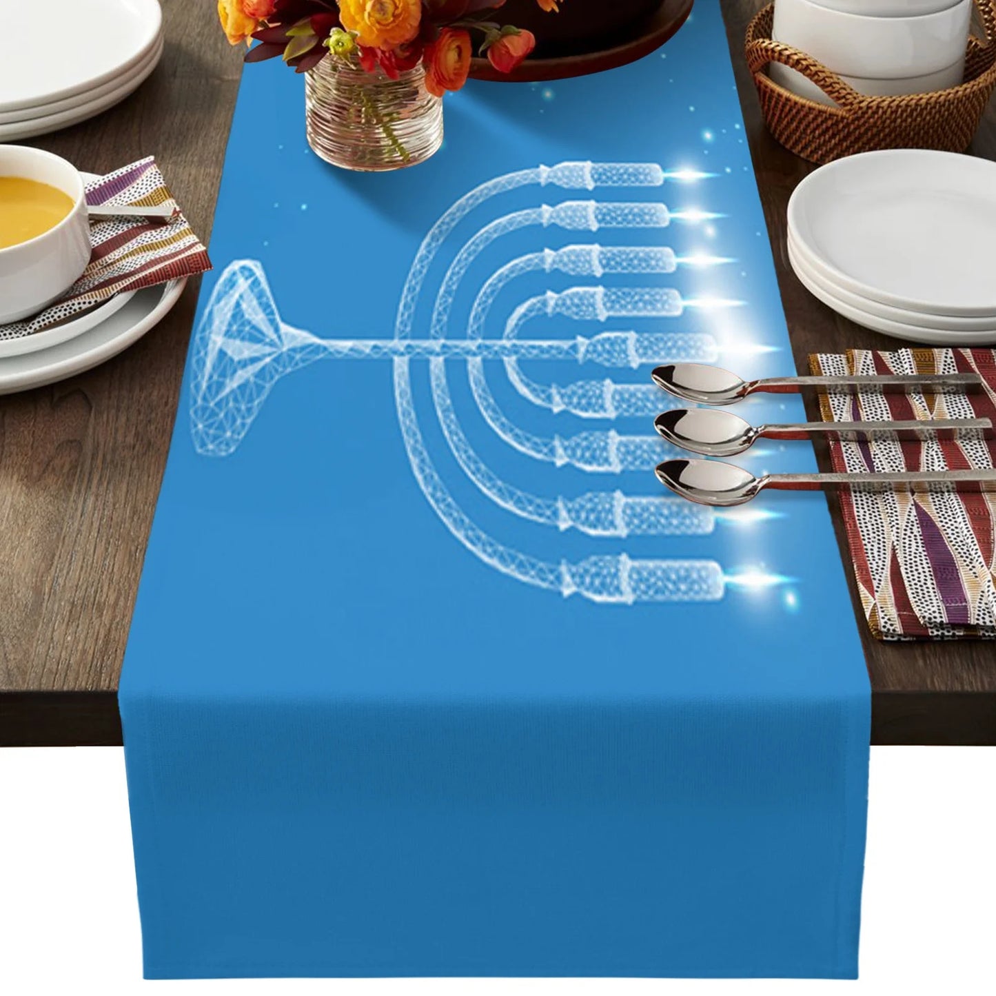 Jewish Hanukkah Candlestick Kitchen Table Decoration Happy Hanukkah Candlestick