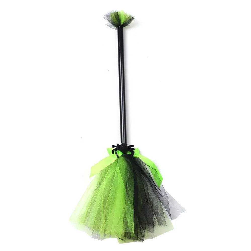Halloween & Day of the Dead Props Costumes Broom Spider Halloween Party Witch Broom Holiday Decorations