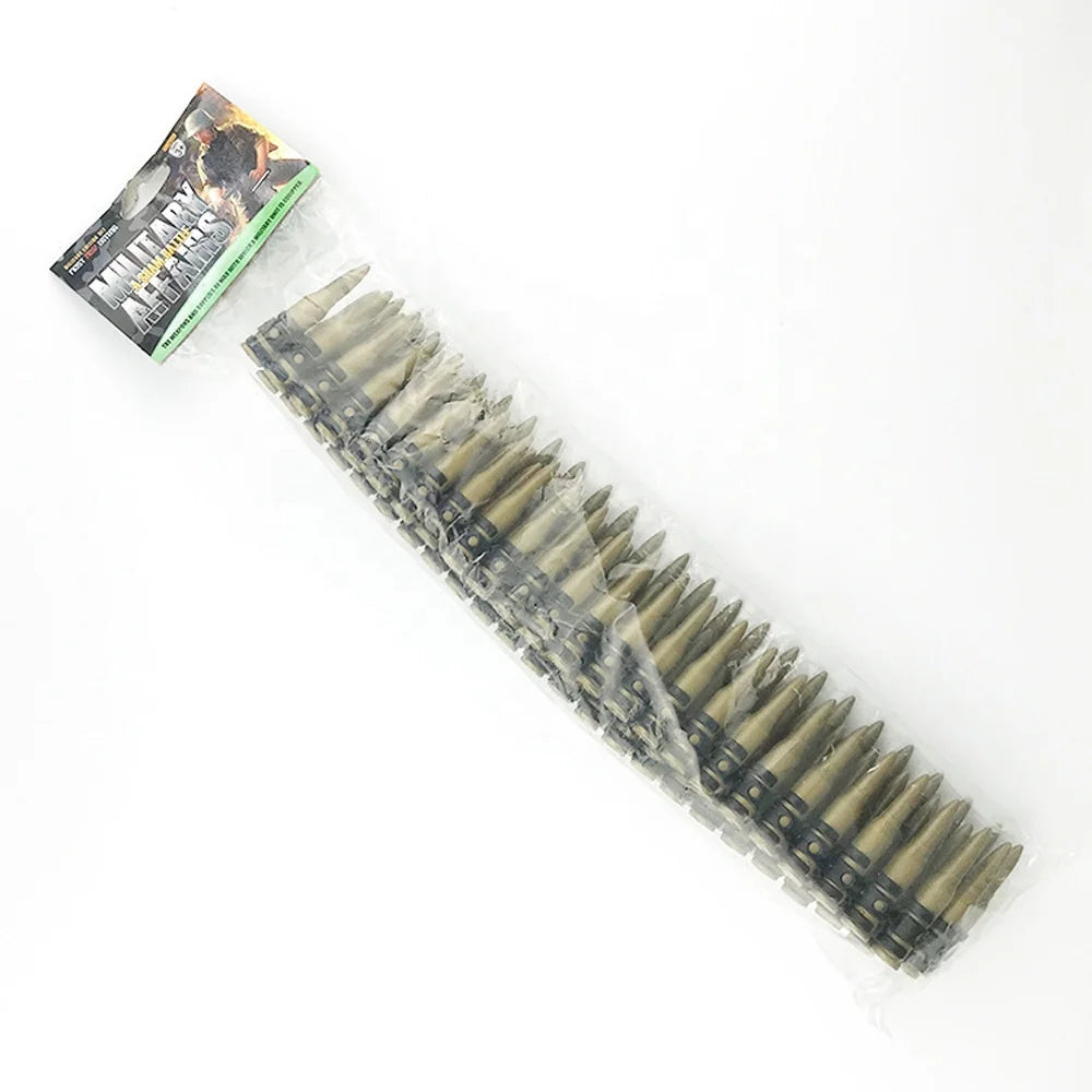 Halloween & Day of the Dead Plastic Toys Fake Bullet Belts Army Soldier Rifle Belts Luxury Bullet Belts Costume Accessories