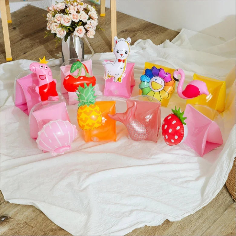 Festa de Aniversário 2 Jaqueta Desenho Animado Natação Braço Flutuante Braçadeira de Natação Masculino Feminino Boia de Natação 