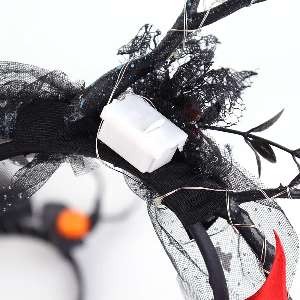 Halloween & Death Day Gothic Skull Hairhoop Halloween Dress up Headband Theme Party Cosplay Hairband