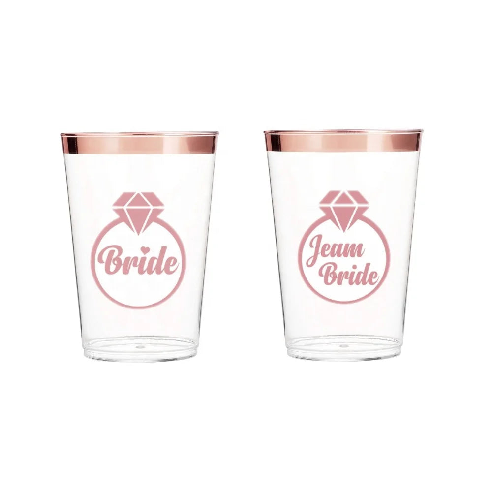 Bachelorette Party 1 Bachelorette Party Cup Tattoo Bridesmaid Gifts Bridal Team Bridal Tattoo Cup Pink and Gold Cup Wedding and Bridal Shower