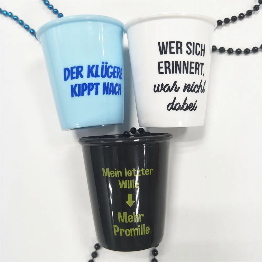 Bachelor Party 1 Individual Printing Shooting Glass Necklace Bachelor Party Beads Necklace Cup