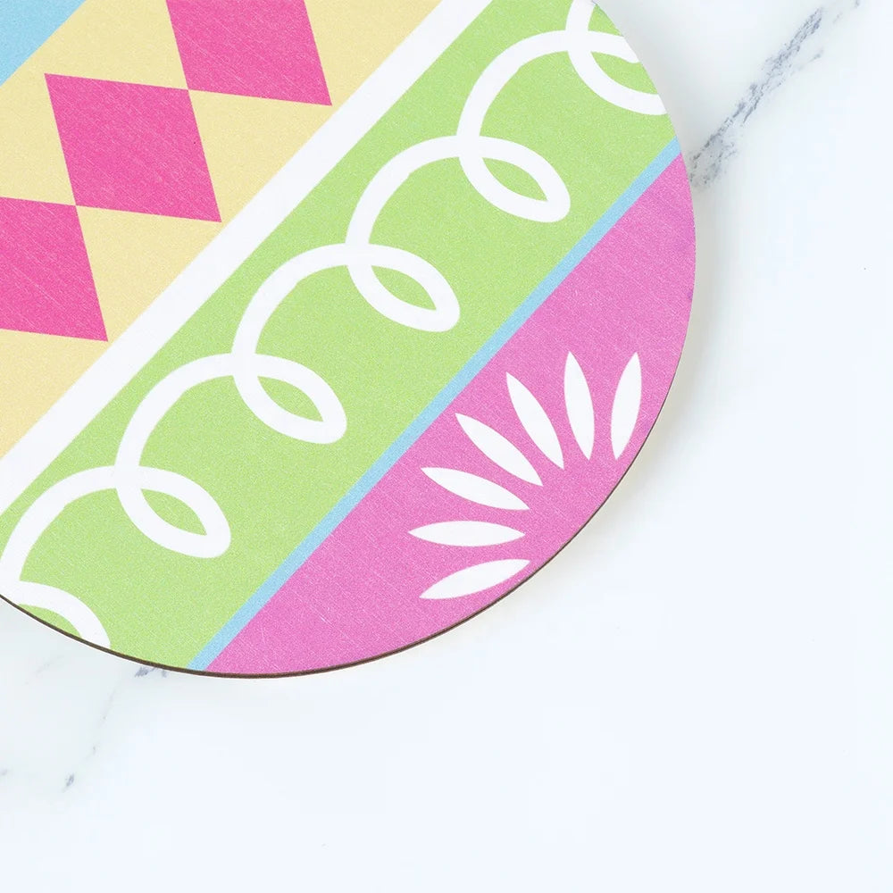 Easter and Thanksgiving 3 Egg-Shaped Luminous Pendant Wooden Easter Pendant Egg-Shaped Rabbit Wood Chip Gift Label Pendant