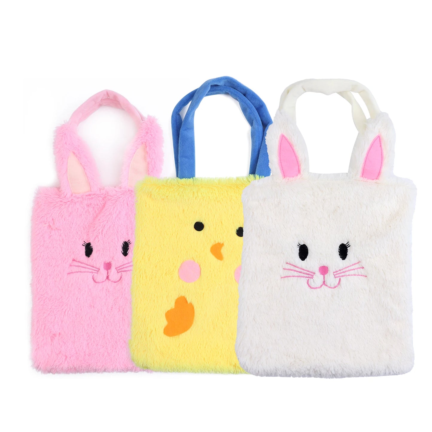 Easter and Thanksgiving 3 Plush Rabbit Duck Easter Pack Candy Gift Storage Easter Egg Hunt Cute Girl Plush Rabbit Duck Easter Pack 