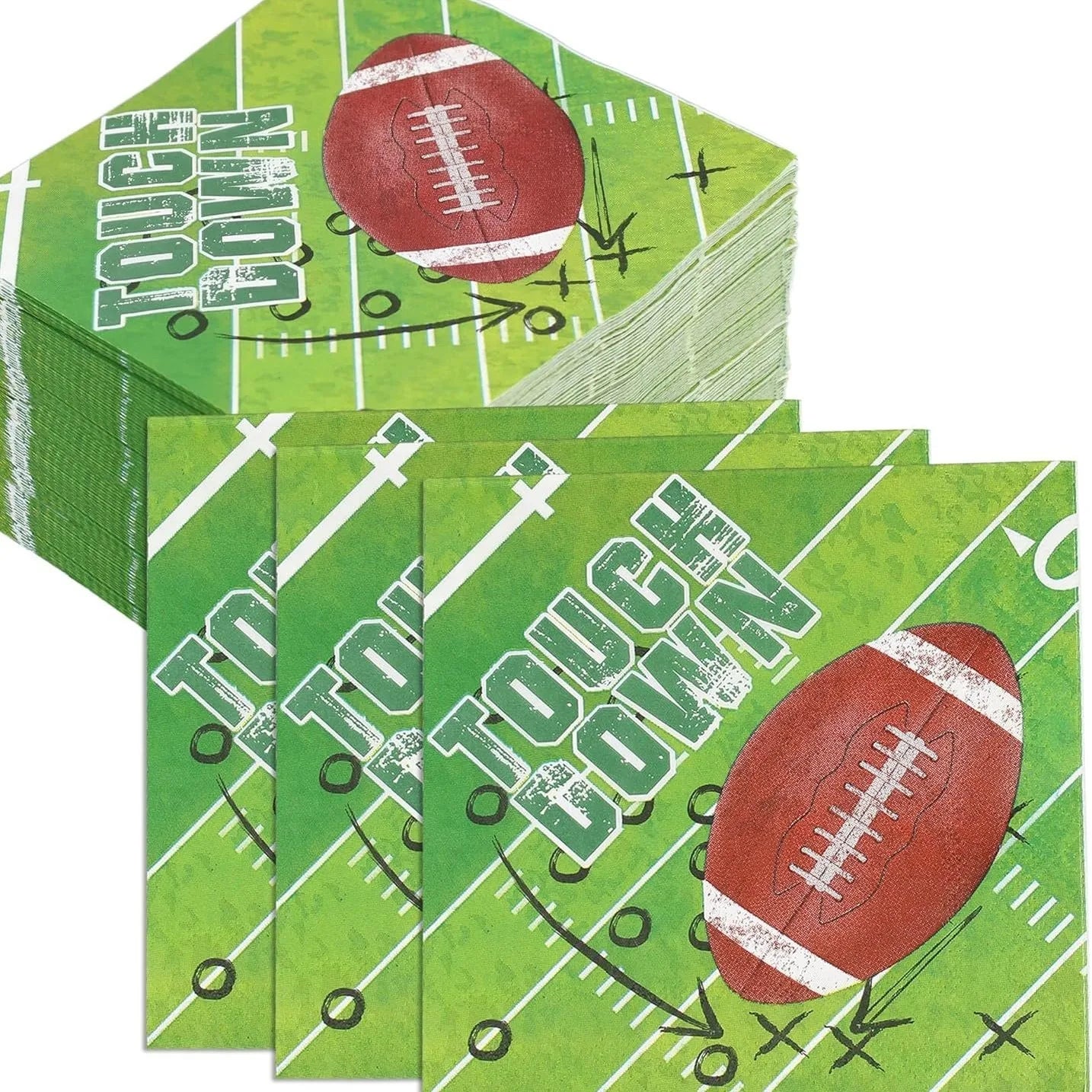 Custom design 50 pieces double-layer Super Bowl themed sports party disposable napkin supplies