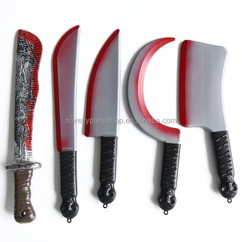 Halloween & Day of the Dead Halloween Machete Bloody Machete Props Bloody Fake Knife Toys Halloween Realistic Prank Props