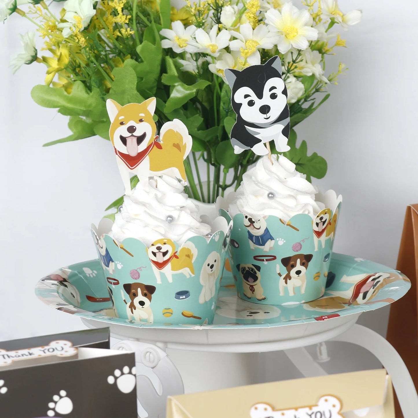 Birthday Party 2 Pet Birthday Party Supplies Tableware Set Claw Dog Children's Theme Disposable Birthday Party Supplies Dog Birthday Party Cake Gift Pack