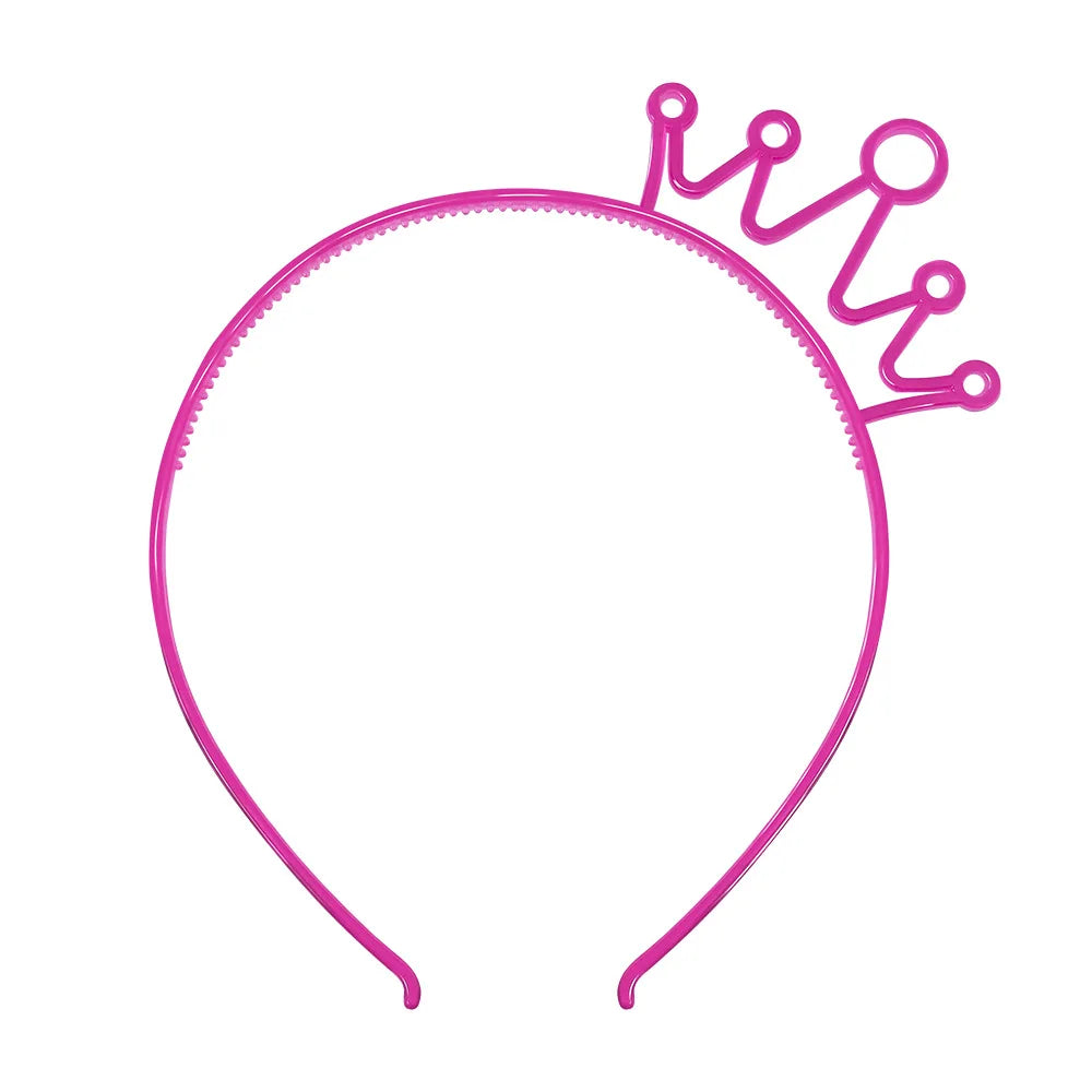 Birthday Party 2 Wholesale Birthday Party Decoration Candy Color Lighting Headband Plastic Crown Tiara