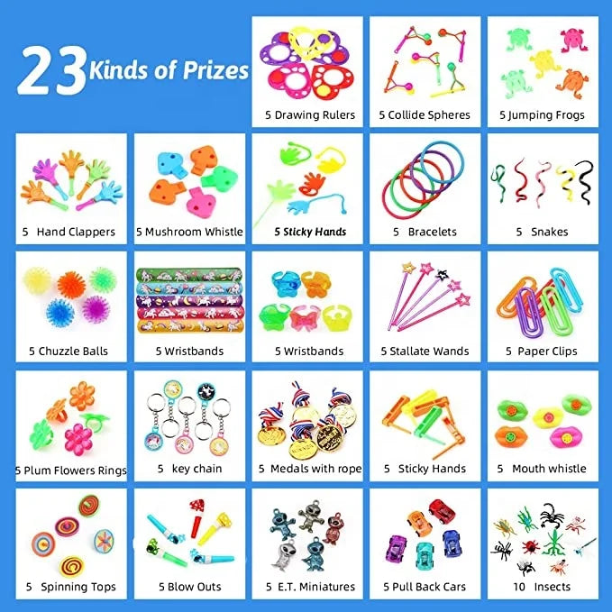 Birthday Party 2PCS Classroom Children's Birthday Party Treasure Box Prizes Gift Bags Fillers Various Pinata Fillers