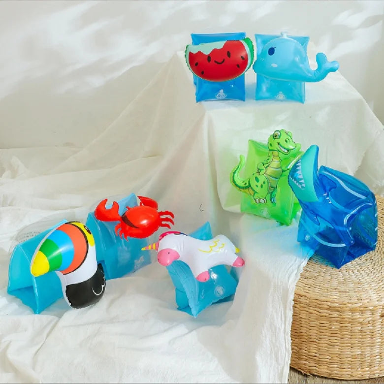 Festa de Aniversário 2 Jaqueta Desenho Animado Natação Braço Flutuante Braçadeira de Natação Masculino Feminino Boia de Natação 