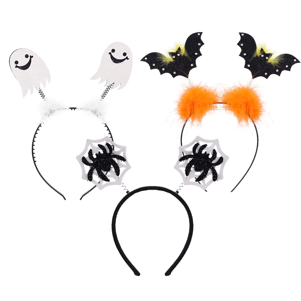 Halloween & Day of the Dead Head Hoop Plush Hair Band Cartoon Pumpkin Head Hoop Cute Party Props