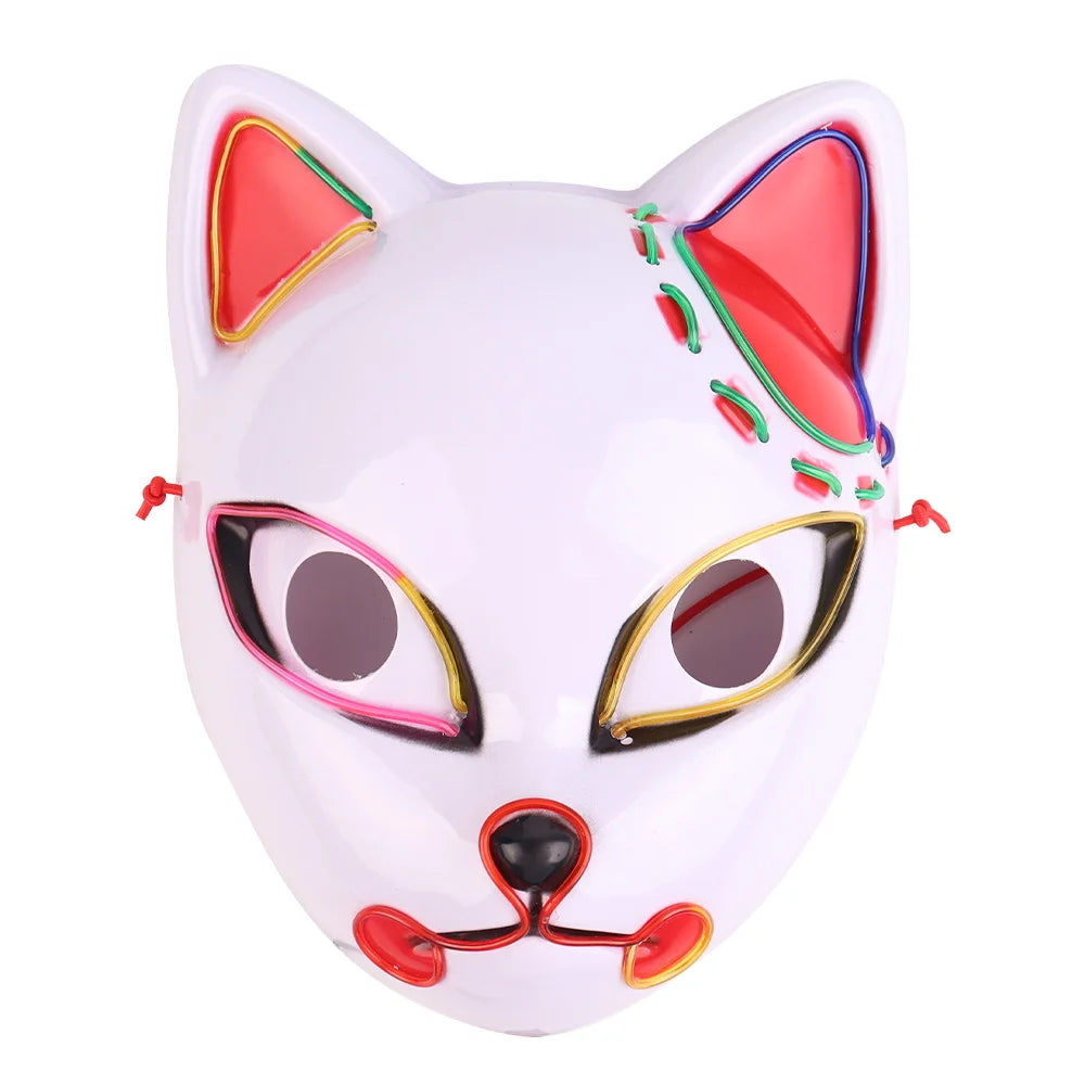 Halloween & Day of the Dead Light Emitting Diode Carnival Halloween Party Bar Lights Decoration High Quality Colored Fox Design Personalized Halloween Glitter Party Mask