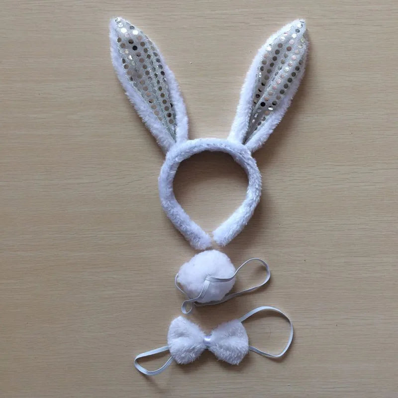 Halloween & Dead Day Cosplay Accessories Adult Kids Animal Ears Headband & Tail Suit Costume Party Proposal